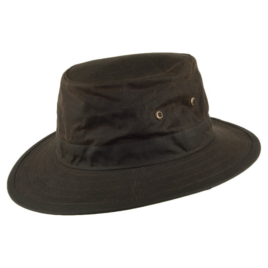 Failsworth Hats Waxed Cotton Traveller Hat - Olive