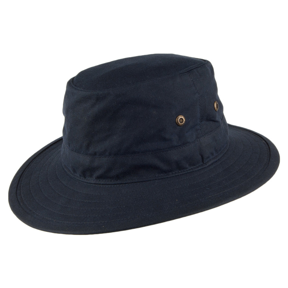 Failsworth Hats Waxed Cotton Traveller Hat - Navy Blue
