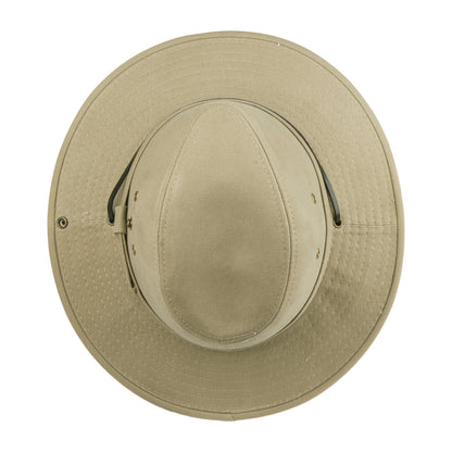 Dorfman Pacific Hats Cotton Aussie Hat with Chincord - Khaki