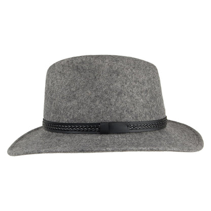 Tilley Hats TWF1 Montana Water Repellent Wool Felt Fedora Hat - Grey Mix