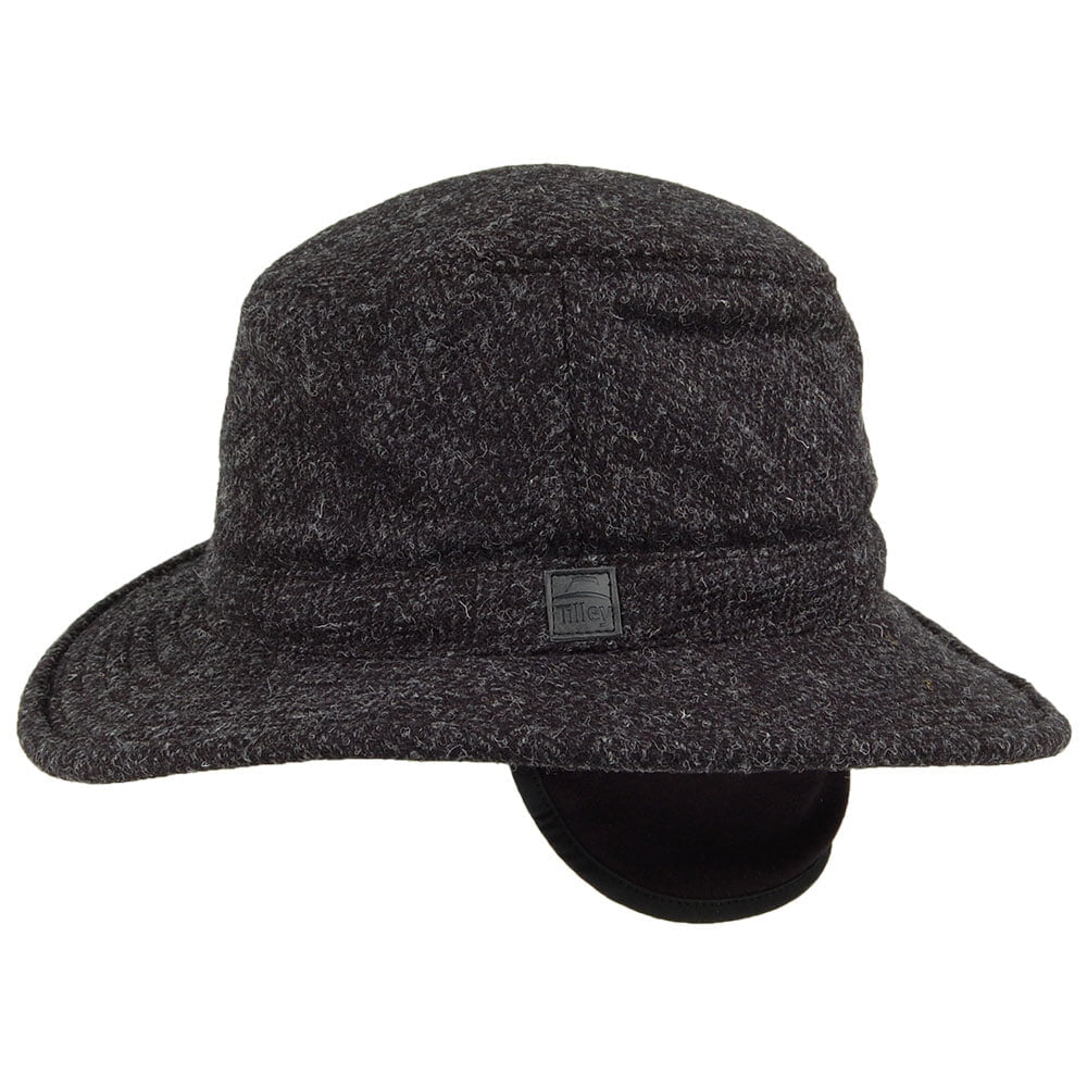 Tilley Hats TW2HT Harris Tweed Winter Hat - Charcoal