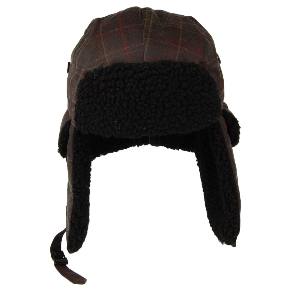 Barbour Hats Darwen Tartan Waxed Cotton Trapper Hat - Dark Multi