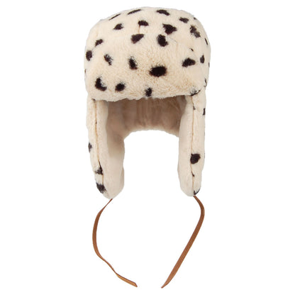 Barts Hats Lucerne Bomber Faux Fur Dalmatian Trapper Hat - Cream-Black