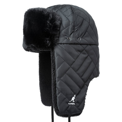Kangol Quilted Trapper Hat - Black