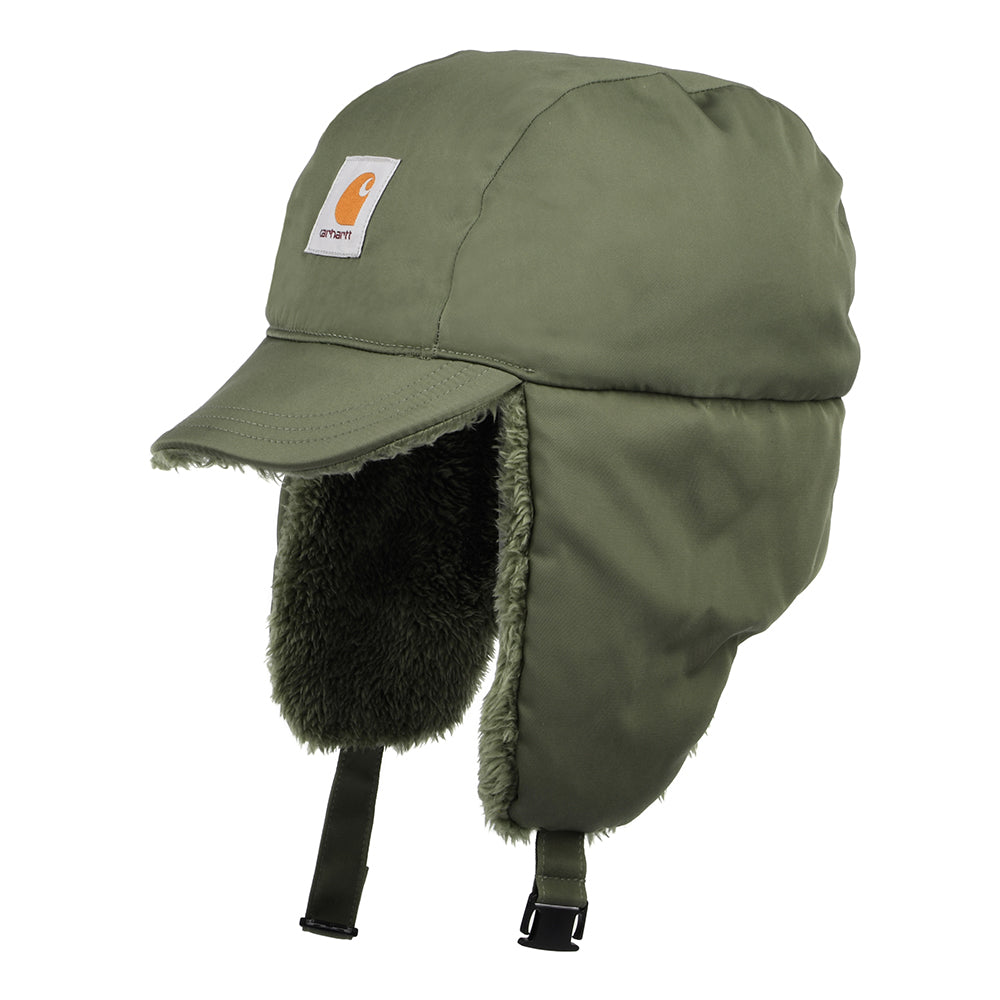 Carhartt WIP Hats Levin Reversible Baseball Cap with Earflaps - Olive