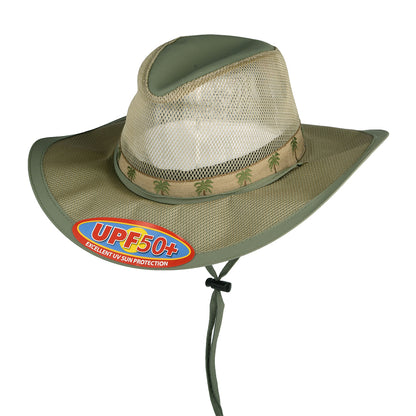 Dorfman Pacific Hats Palmera Vented Outback Hat - Fossil