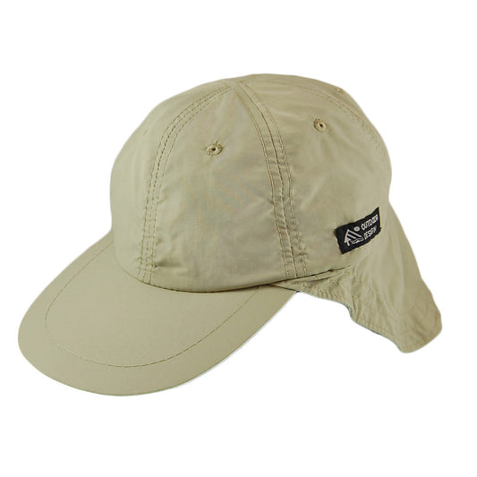 Dorfman Pacific Hats Supplex Flap Cap - Khaki