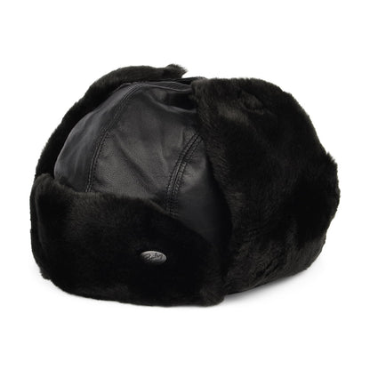 Bailey Hats Vega Leather Trapper Hat - Black