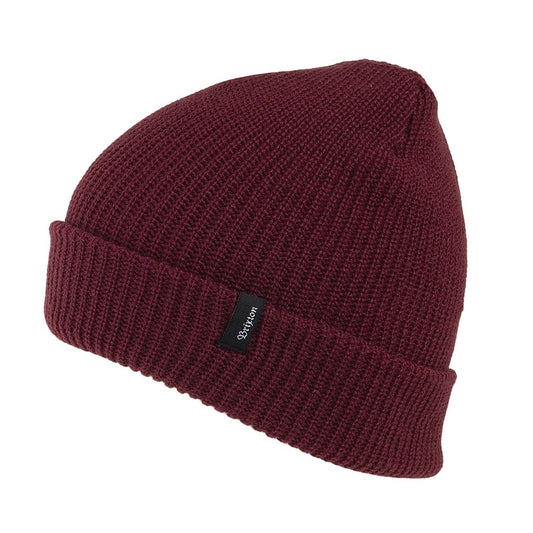Brixton Hats Classic Heist Beanie Hat - Burgundy