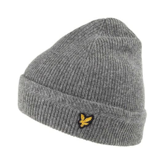 Lyle & Scott Hats Racked Rib Beanie Hat - Grey