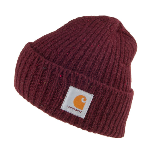 Carhartt WIP Hats Anglistic Beanie Hat - Maroon OLD