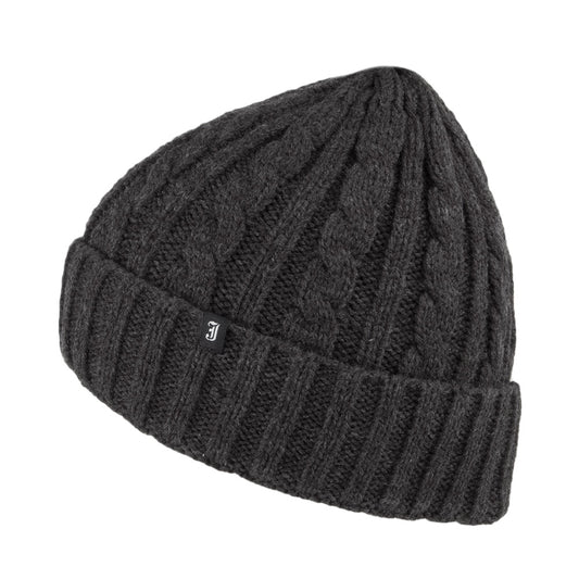 Jaxon & James Cable Knit Beanie Hat - Dark Grey