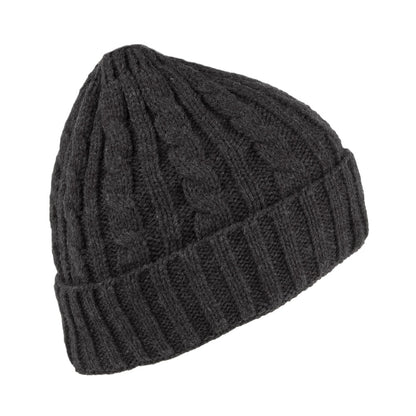 Jaxon & James Cable Knit Beanie Hat - Dark Grey