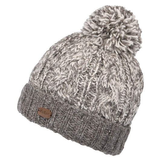 Kusan SP Cable Bobble Hat - Oatmeal