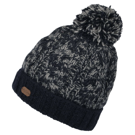 Kusan SP Cable Bobble Hat - Navy Blue