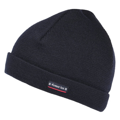 Armor Lux Lannion Pure Wool Beanie Hat - Navy Blue
