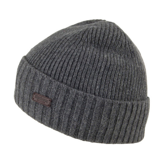 Barbour Hats Carlton Wool Blend Beanie Hat - Grey