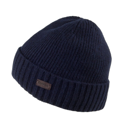 Barbour Hats Carlton Wool Blend Beanie Hat - Navy Blue