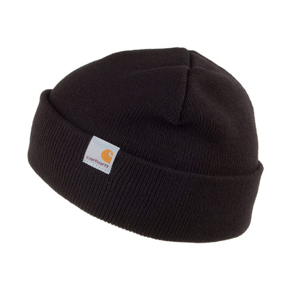 Carhartt WIP Hats Stratus Short Watch Beanie Hat - Black