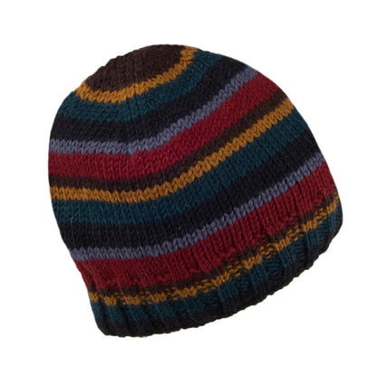 Kusan Brooklyn Striped Beanie Hat - Multi-Coloured