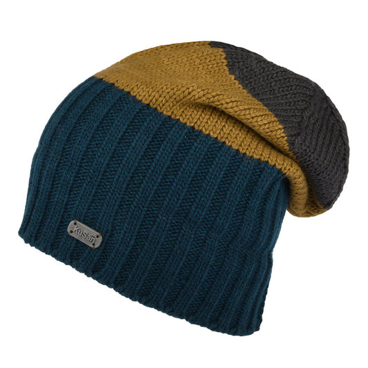 Kusan Merino Floppy Beanie Hat - Multi-Coloured