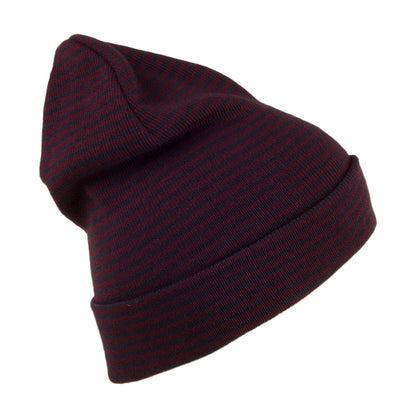 Levi's Hats Stripe Beanie Hat - Burgundy-Navy