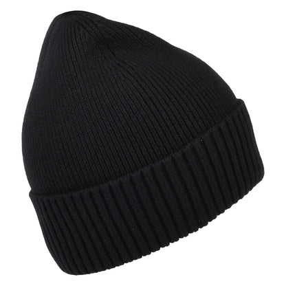 Tommy Hilfiger Hats Pima Essential Flag Cotton Cashmere Beanie Hat - Black