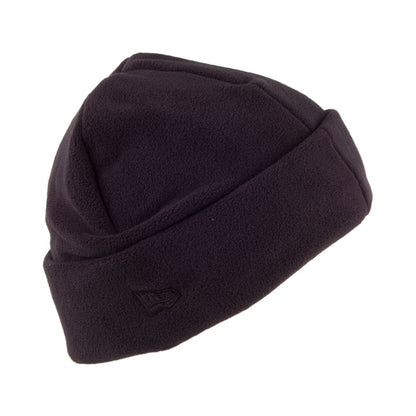 New Era L.A. Dodgers Micro Fleece Knit Beanie Hat - MLB Winter Utility - Black On Black