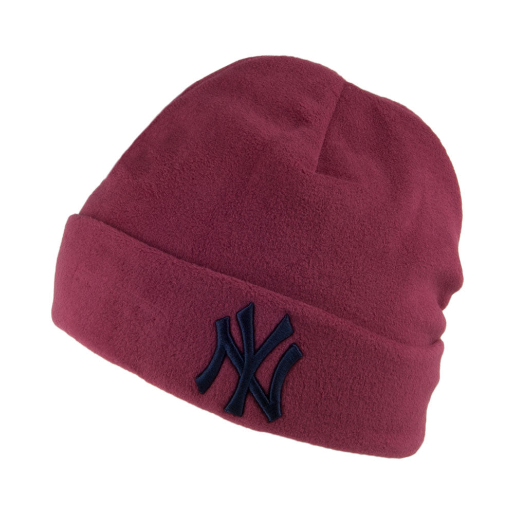New Era New York Yankees Micro Fleece Knit Beanie Hat - Winter Utility - Cardinal