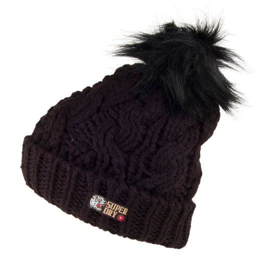 Superdry Chic Regal Bobble Hat - Black