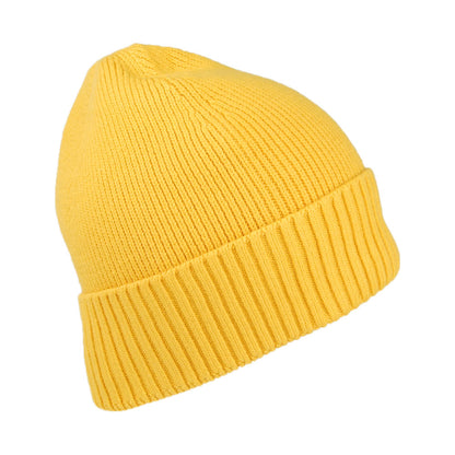 Tommy Hilfiger Hats Essential Flag Cotton Cashmere Beanie Hat - Mustard