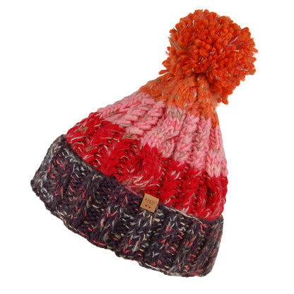 Barts Hats Sandy Bobble Hat - Navy-Red-Orange