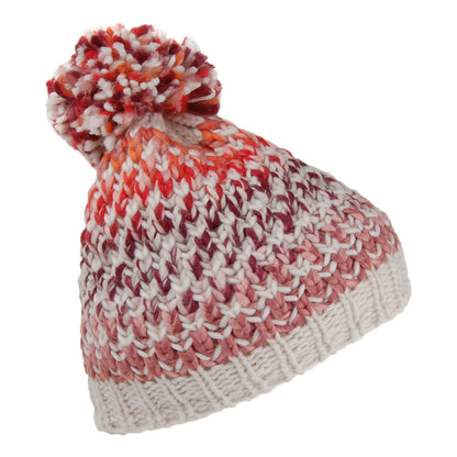 Barts Hats Nicole Space-Dyed Bobble Hat - Cream-Maroon