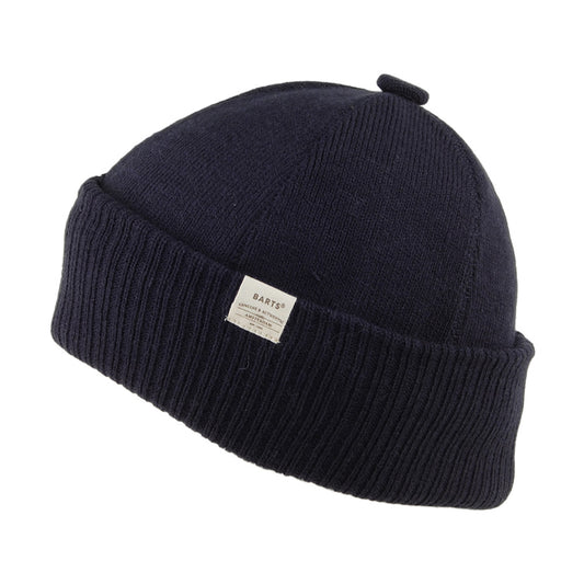 Barts Hats Lyon Button Cuffed Beanie Hat - Navy Blue