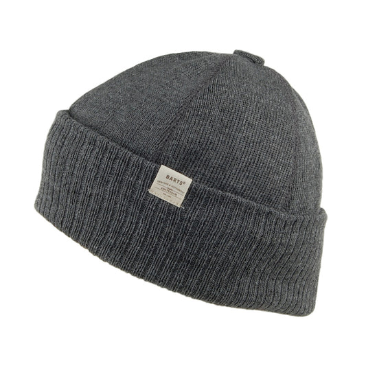 Barts Hats Lyon Button Cuffed Beanie Hat - Grey