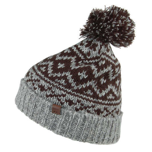 Barts Hats Cartonn Bobble Hat - Grey-Brown