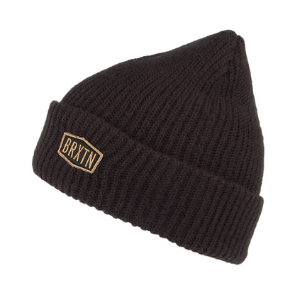 Brixton Hats Malt Heavy Knit Beanie Hat - Black