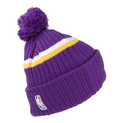 New Era L.A. Lakers Knit Cuff Bobble Hat - NBA Draft OTC - Purple