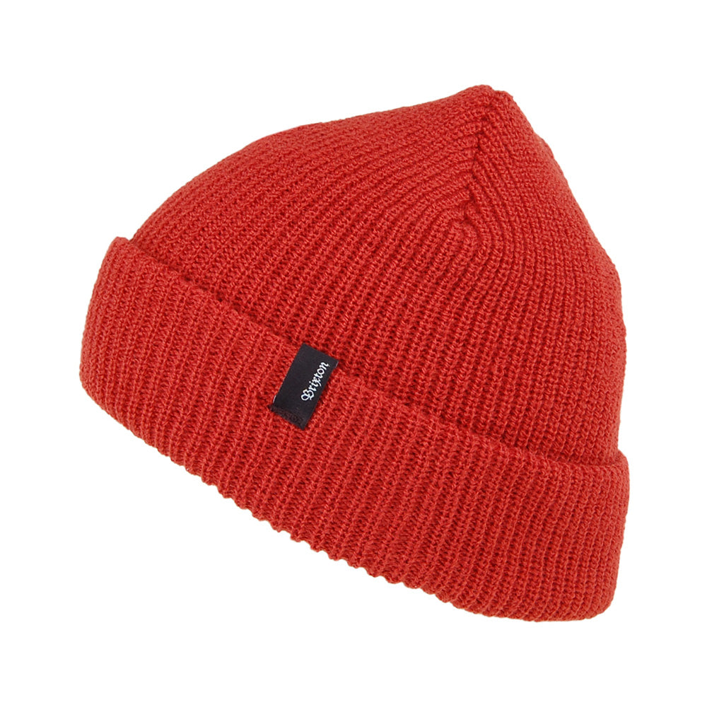 Brixton Hats Classic Heist Beanie Hat - Brick Red