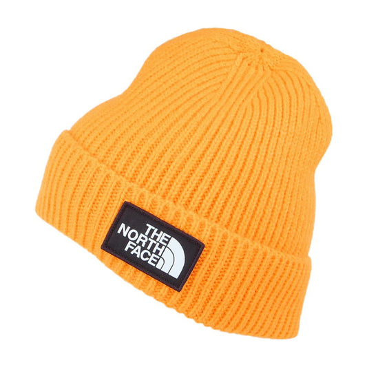 The North Face Hats Logo Box Cuffed Beanie Hat - Yellow