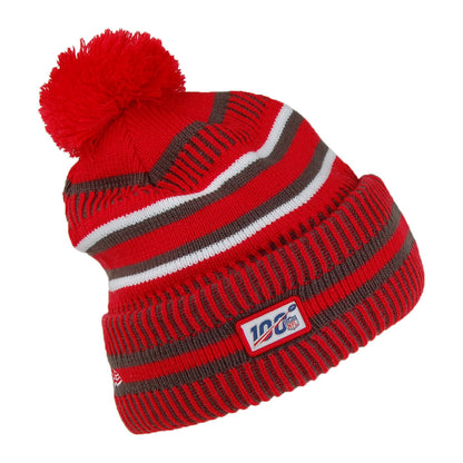 New Era Tampa Bay Buccaneers Bobble Hat - NFL On Field Knit - Red-Grey