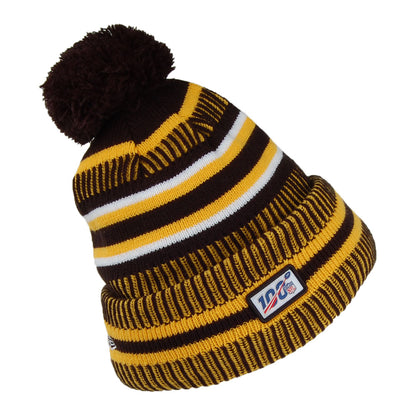 New Era Pittsburgh Steelers Bobble Hat - NFL On Field Knit - Yellow-Black