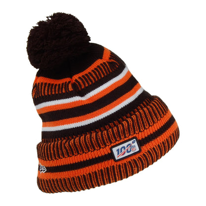 New Era Cincinnati Bengals Bobble Hat - NFL On Field Knit - Black-Orange