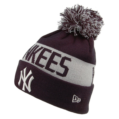 New Era New York Yankees Bobble Hat - MLB Team Tonal Knit - Navy-Grey