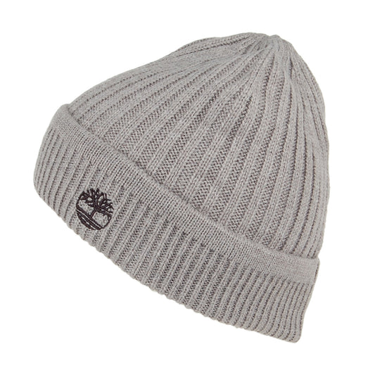 Timberland Hats Solid Rib Beanie Hat - Light Grey