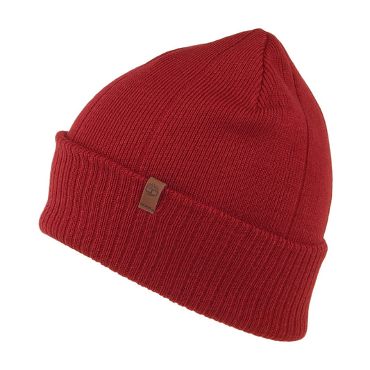 Timberland Hats Reversible Rib Beanie Hat - Wine