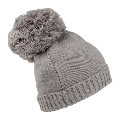 Timberland Hats Womens Logo Embroidery Bobble Hat - Grey Heather