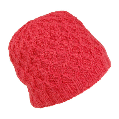 Kusan Brooklyn Cable Knit Beanie Hat - Raspberry