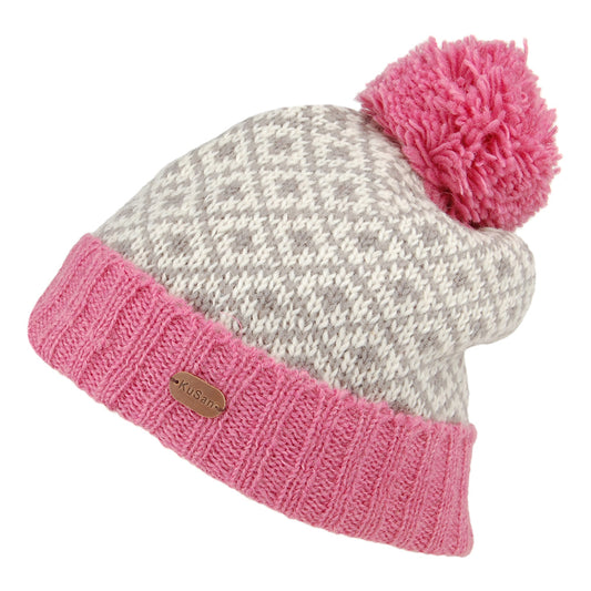 Kusan Fleur de Lis Bobble Hat - Rose