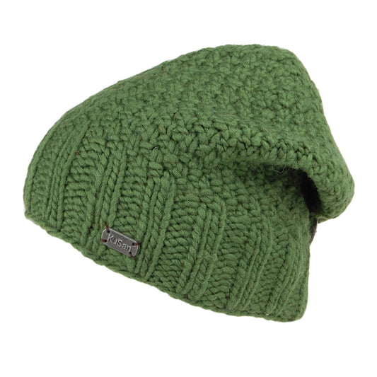 Kusan Button Down Beanie Hat - Green